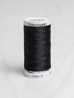 Gütermann Cotton 12wt Thread 200m - Black 5201 | Core Fabrics