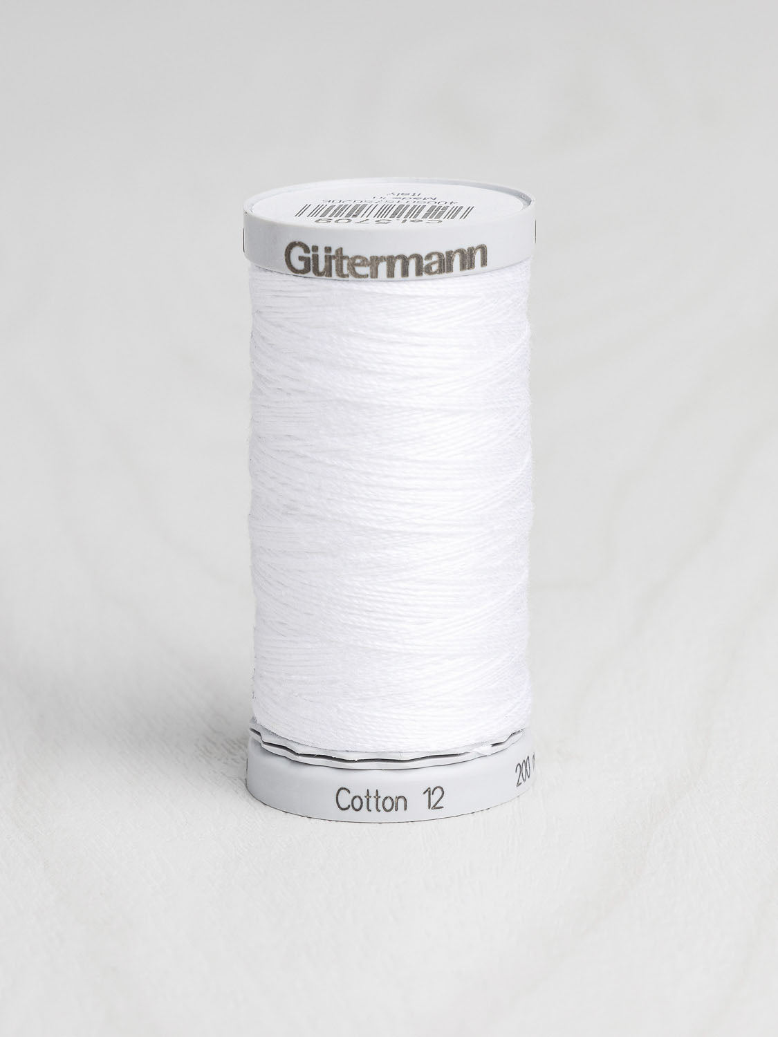 Gütermann Cotton 12wt Thread 200m - White 5709 | Core Fabrics