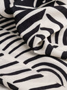 Wood Grain Stripe Print EcoVero Rayon Challis - Black + White | Core Fabrics
