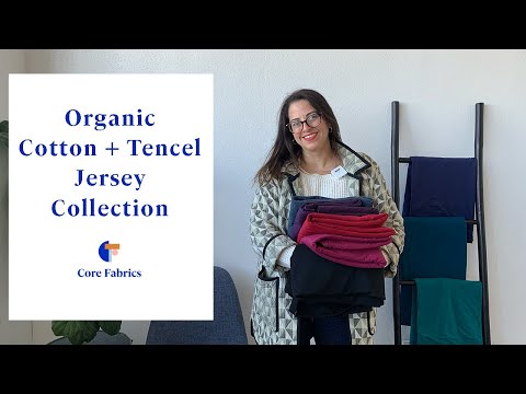 100% Organic Cotton Knit Jersey Fabric. Mechanical stretch - 1/2